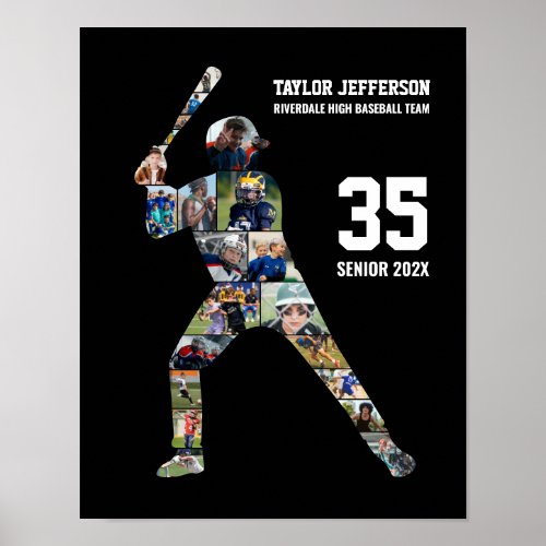 Baseball Player Photo Collage Custom Sports