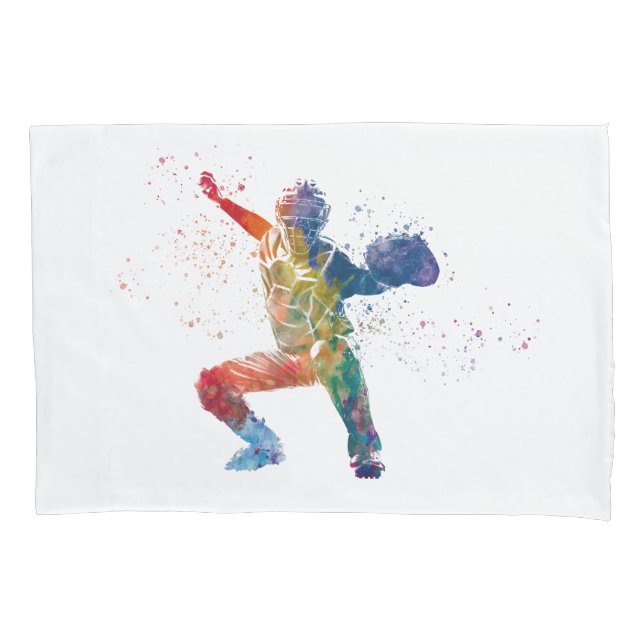 baseball player pillow case (Front-Left)