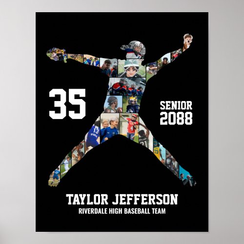 Baseball Player Pitcher Sports Photo Collage