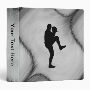 Baseball Player Pitcher Windup 3 Ring Binder