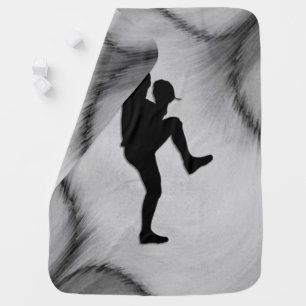 Baseball Player Pitcher Windup Baby Blanket