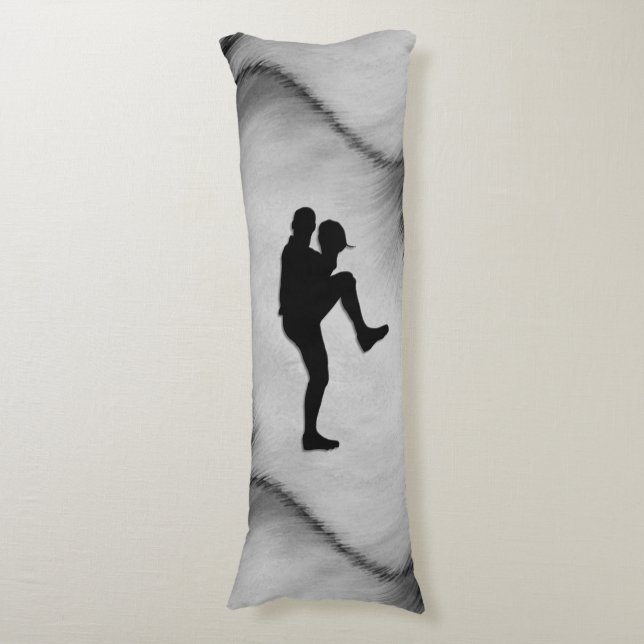 Baseball Player Pitcher Windup Body Pillow (Front Vertical)