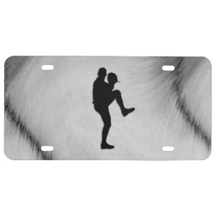 Baseball Player Pitcher Windup License Plate