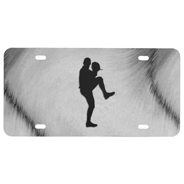 Baseball Player Pitcher Windup License Plate (Front)