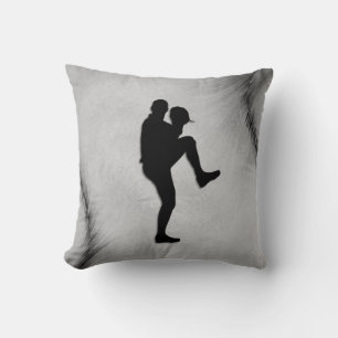 Baseball Player Pitcher Windup Throw Pillow