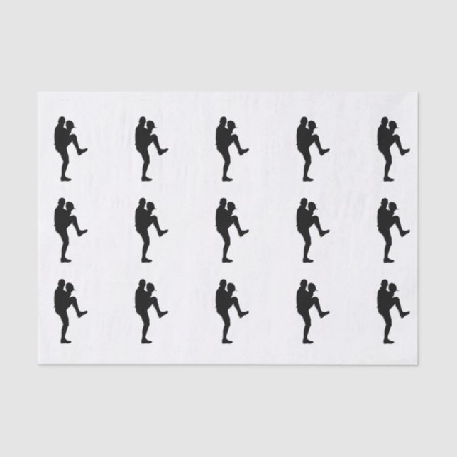 Baseball Player Pitcher Windup Tissue Paper (Front)