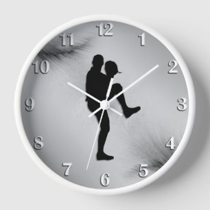 Baseball Player Pitcher Windup White Numbers Clock