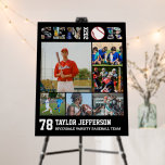 Baseball Player Senior Night Sports Photo Collage Foam Board<br><div class="desc">Personalized baseball senior sports photo collage for athlete and baseball player. This customizable photo gift is perfect for senior night, sports award banquet or birthday gift for your athlete son, daughter or student. It's a great way to display precious moments and memories from their sports games. The poster features a...</div>