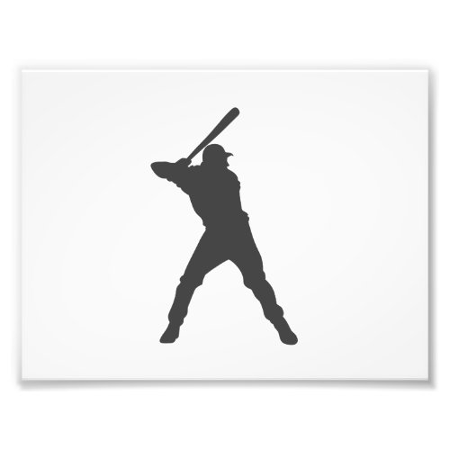 Baseball  player  silhouette photo print