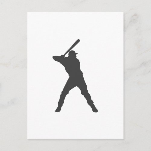 Baseball  player  silhouette postcard