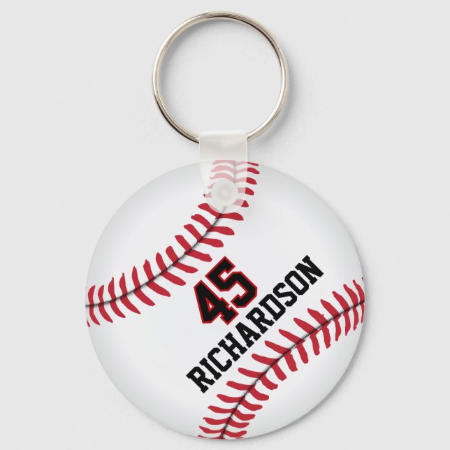 Baseball Player Sport Keychain (Front)