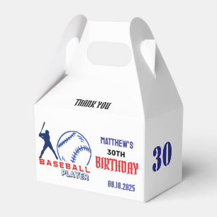 Baseball Player, Team, Birthday Favor Box