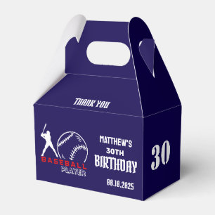 Baseball Player, Team, Birthday Favor Box