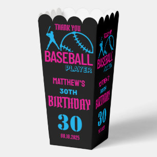 Baseball Player, Team, Birthday Favor Box
