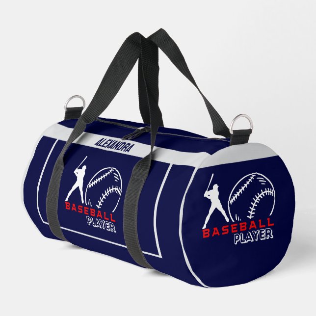 Baseball Player, Team, Birthday Gift   Duffle Bag (Left Corner)