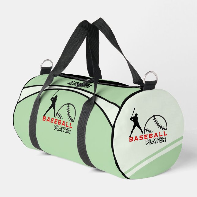 Baseball Player, Team, Birthday Gift    Duffle Bag (Left Corner)