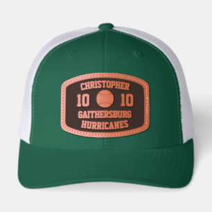 Baseball Player, Team, or Coach Personalized Leather Patch Hat