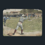Baseball Player Thrown Out at Second Base iPad Mini Cover<br><div class="desc">This painting belongs in Ken Burns' baseball documentary! A player is thrown out at second as he hustles to reach the base. The perfect gift for the seamhead in your life!</div>