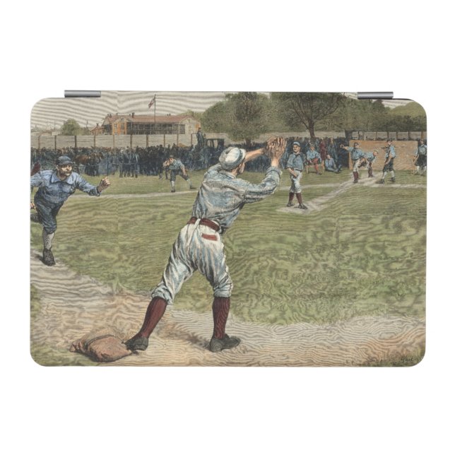 Baseball Player Thrown Out at Second Base iPad Mini Cover (Horizontal)