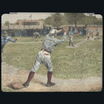 Baseball Player Thrown Out at Second Base iPad Smart Cover<br><div class="desc">This painting belongs in Ken Burns' baseball documentary! A player is thrown out at second as he hustles to reach the base. The perfect gift for the seamhead in your life!</div>