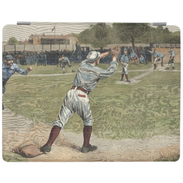 Baseball Player Thrown Out at Second Base iPad Smart Cover (Horizontal)