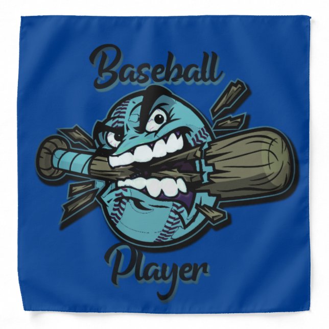 Baseball player trucker hat keychain bottle opener bandana (Front)