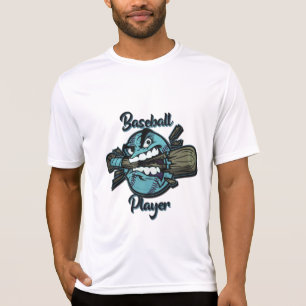 Baseball player trucker hat keychain bottle opener T-Shirt