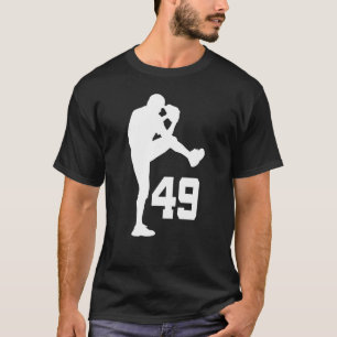 Baseball Player Uniform Number 49 Gift T-Shirt