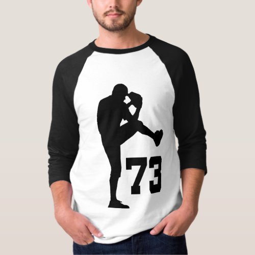 Baseball Player Uniform Number 73 Gift T_Shirt