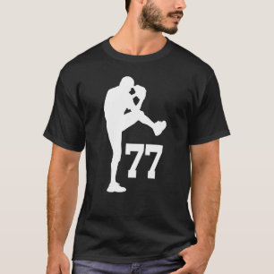 Baseball Player Uniform Number 77 Gift T-Shirt