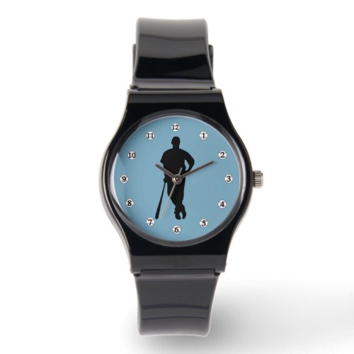 Baseball Player with Ball Numbers Blue Watch