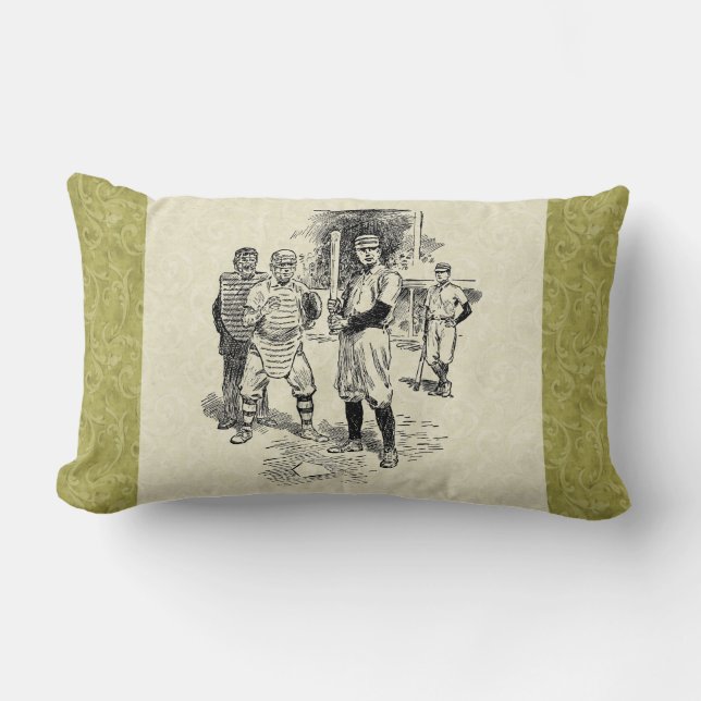 Baseball:Players Lumbar Pillow (Front)