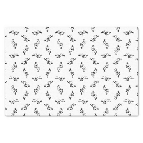 Baseball Players Pattern CUSTOM BACKGROUND COLOR Tissue Paper