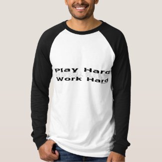 Baseball Players - Play Hard/Work Hard Raglan T-Shirt