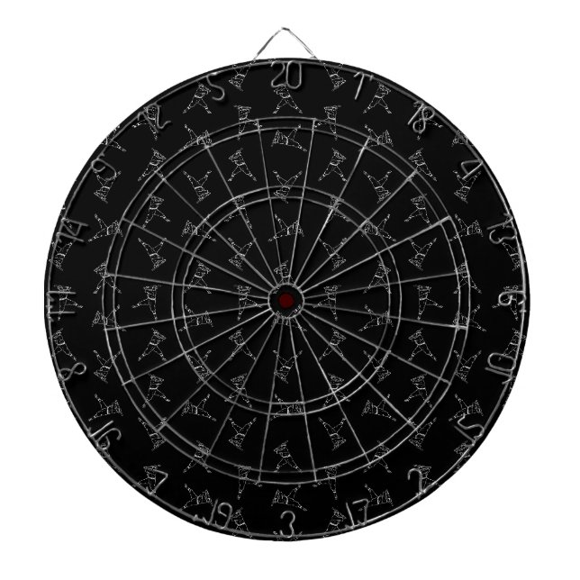 Baseball Players Up to Bat Vintage Baseball Design Dart Board (Front)