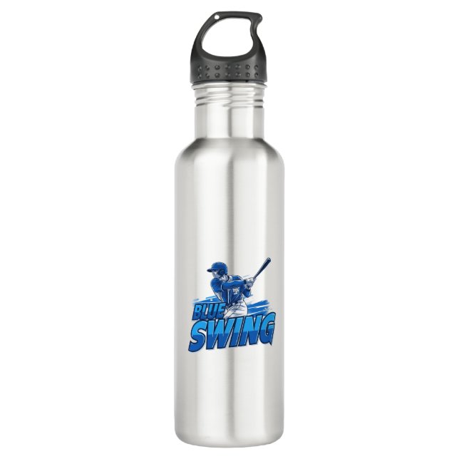Baseball Playoff Championship Spirit Stainless Steel Water Bottle (Front)