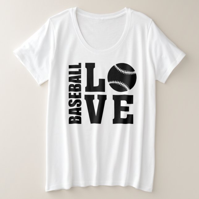 Baseball Plus Size T-Shirt (Design Front)