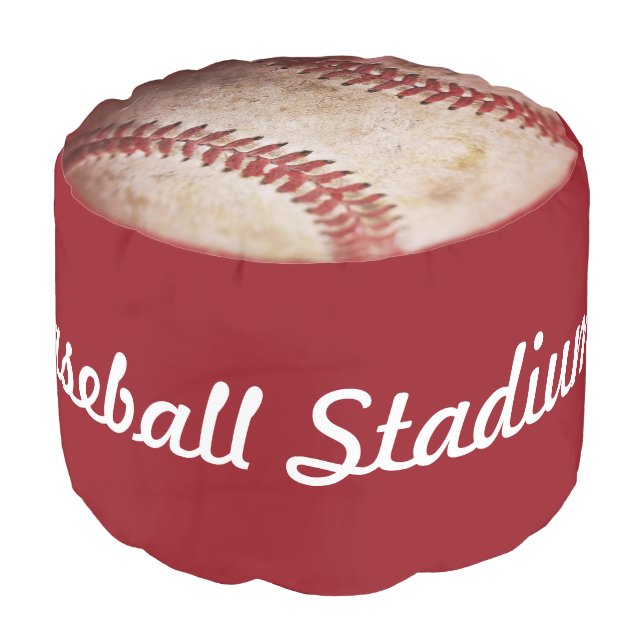 Baseball Poof Floor Pillow Boys Room Decor (Angled Front)