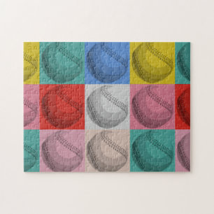Baseball Pop Art - Popular Sports Jigsaw Puzzle