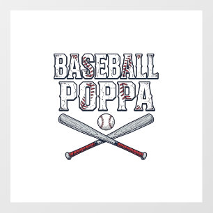 Baseball Poppa Vintage Engraving Shirt Design_1 Floor Decals