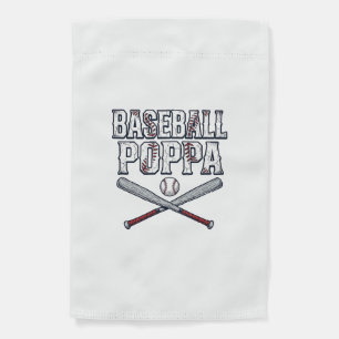 Baseball Poppa Vintage Engraving Shirt Design_1 Garden Flag
