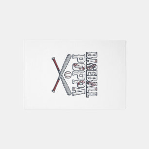Baseball Poppa Vintage Engraving Shirt Design_1 Rug
