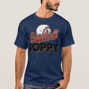 Baseball Poppy retro vintage father's day game T-Shirt
