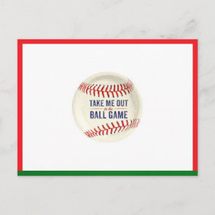 Baseball Postcard (Take me out to the ballpark)