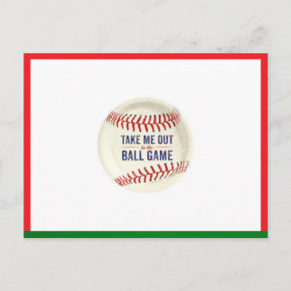 Baseball Postcard (Take me out to the ballpark)