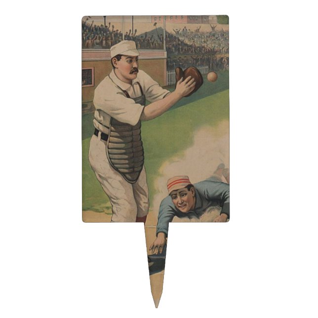 Baseball Poster Cake Topper (Front)