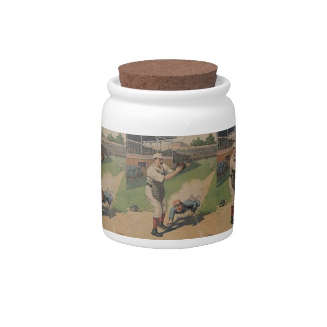 Baseball Poster Candy Jar (Front)