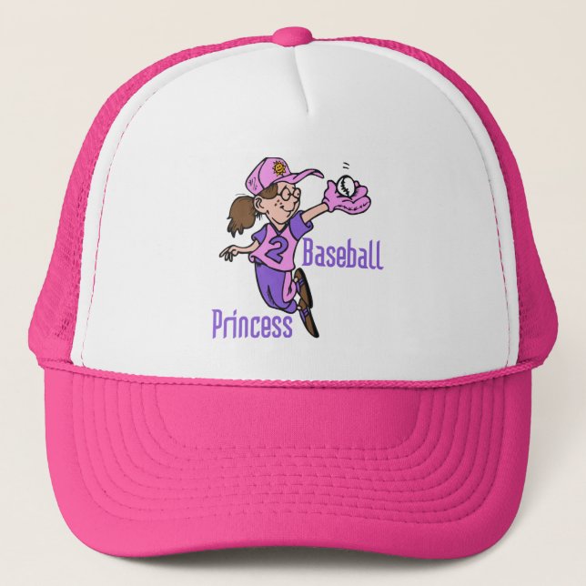 Baseball Princess T-shirts and Gifts Trucker Hat (Front)
