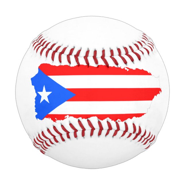 Baseball Puerto Rico Island Customized Ball (Front)