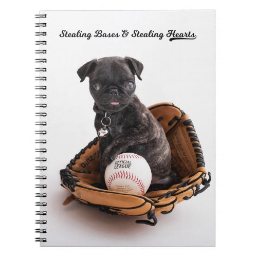 Baseball Puppy Notebook